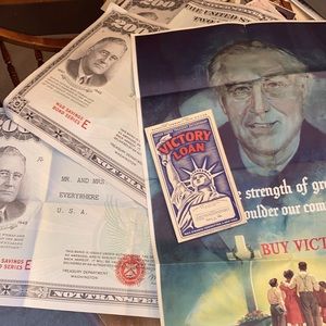 1945 WW2 Victory Bonds bundle